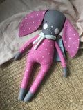 TillyBob Bunny - white stars with grey face